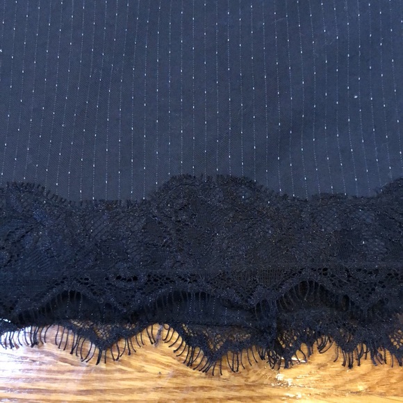 Loft pinstripe lace detailed skirt - Picture 2 of 6